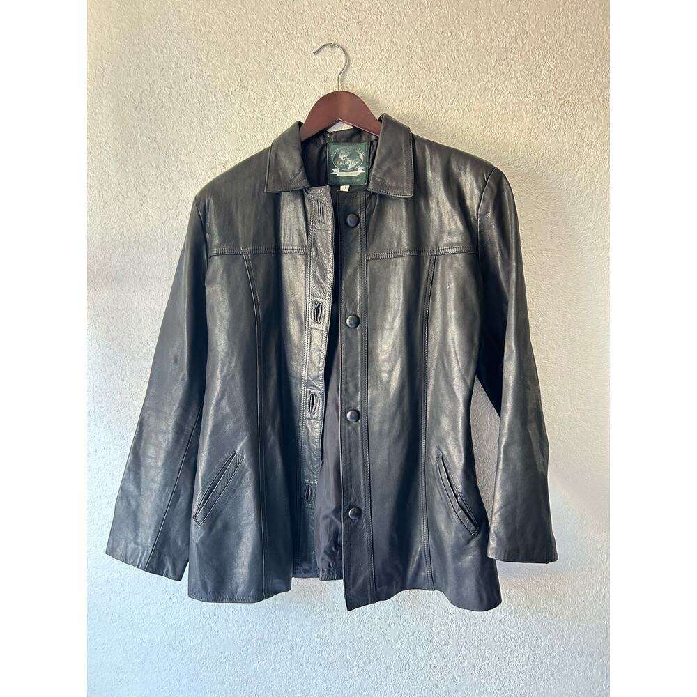 Naomy Black Leather 90s Jacket